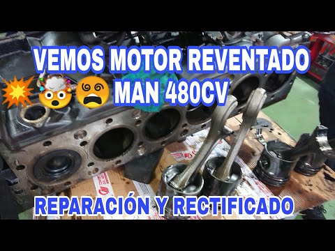 How to Repair REVENTED TRUCK ENGINE. Grinding and repair machines. MAN 480cv
