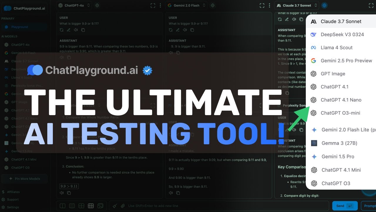 ChatPlayground: This All-In-One AI Testing Platform is REALLY INSANE!