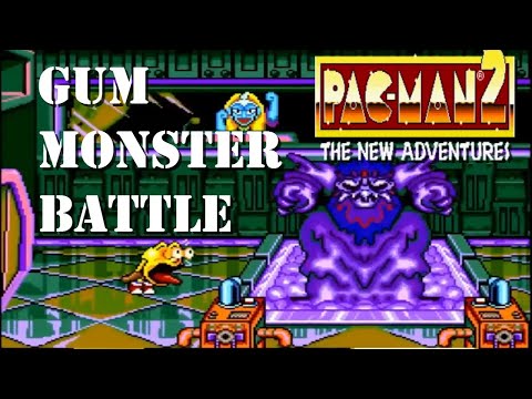 Pac-Man 2: The New Adventures (Sega Genesis) - ABC Gum Monster Boss Battle Clip