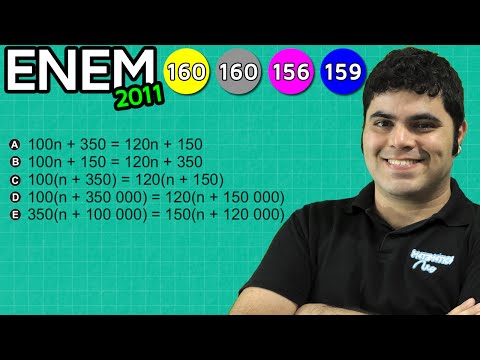 ENEM 2011 Mathematics #24 - First Degree Function Formation Law