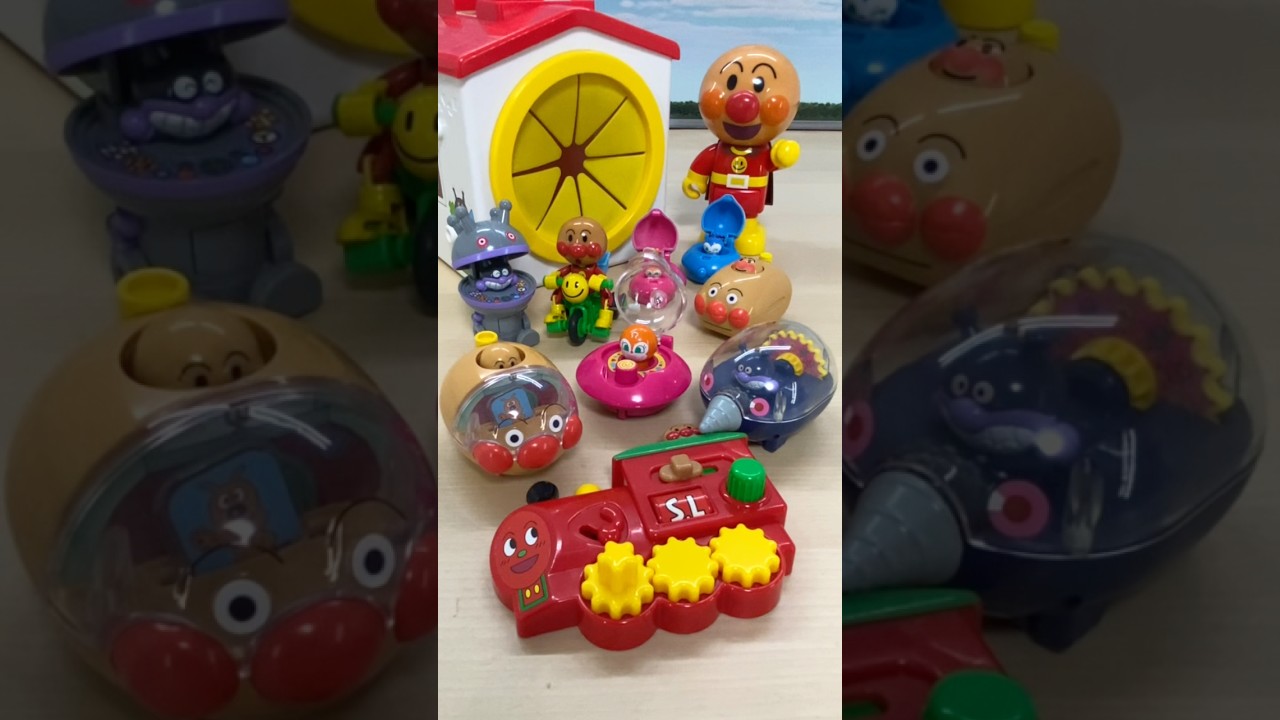 手探りボックスに入ったアンパンマンの小さい乗り物おもちゃ ボタンに動かして遊ぶよ📦 #shorts #おもちゃ #てさぐりボックス #アンパンマン @OmotyaRanger