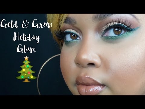 Gold & Green Holiday Glam Tutorial | KelseeBrianaJai Video
