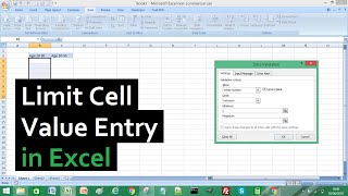 Excel Tutorial: How to Limit Cell Value Entry