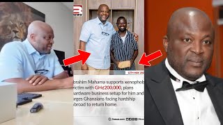WOW!🥰Huge praise as Ibrahim Mahama gifts xenophobia victim ¢200K & promises cement business setup 😱🔥