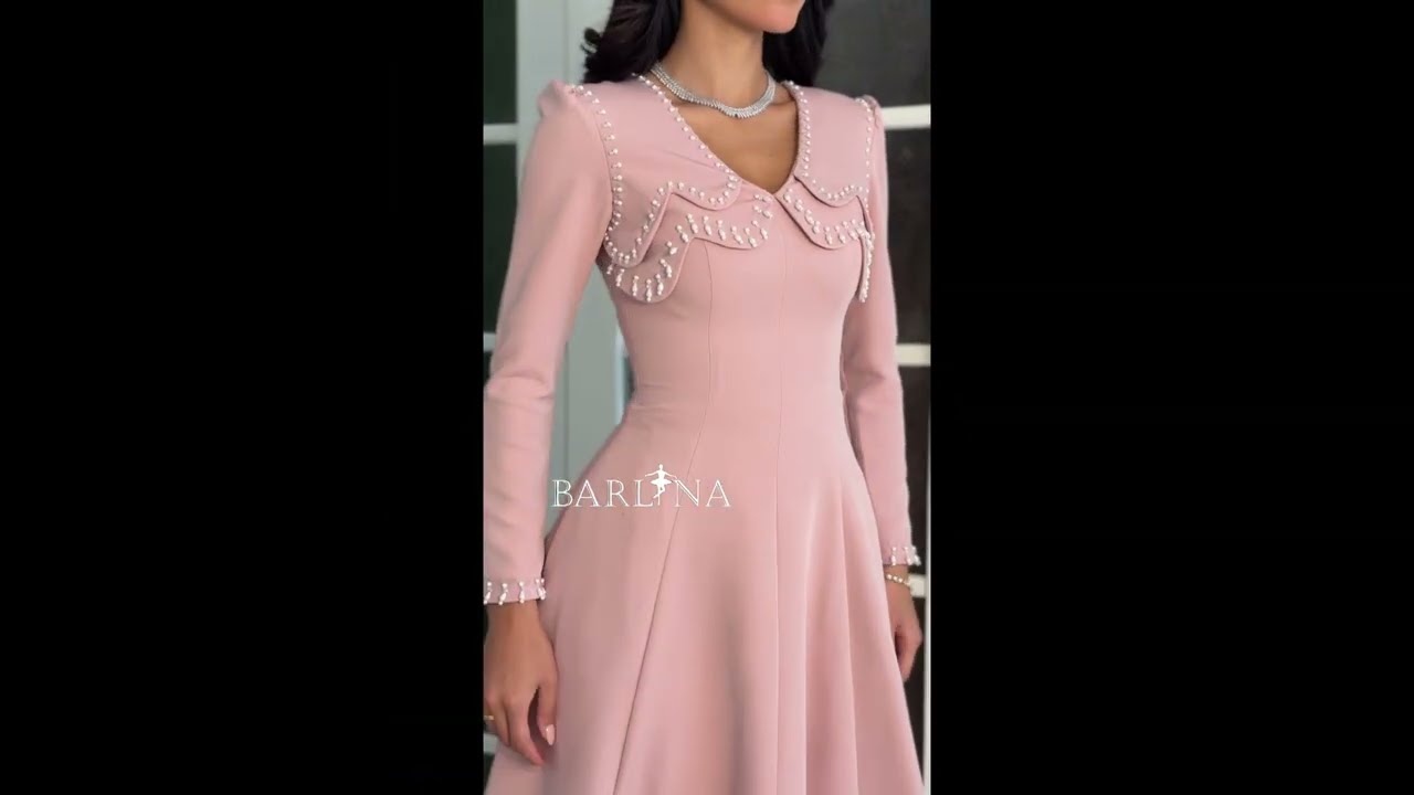 Soft pink midi dress - XXL