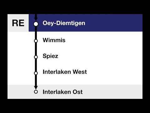 BLS Ansagen • RE GoldenPassLine • Zweisimmen – Spiez – Interlaken Ost