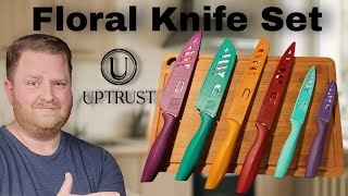 Uptrust Stainless Steel Floral Knife Set for Home & Outdoor Use
