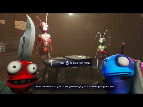 How Knifey Reacts if You DON'T Stab the Ants After Meeting - High on Life