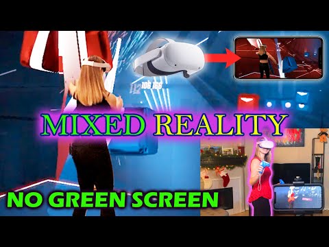 Mixed Reality on iPhone without Green Screen! Tutorial for Beat Saber using Oculus Quest 2