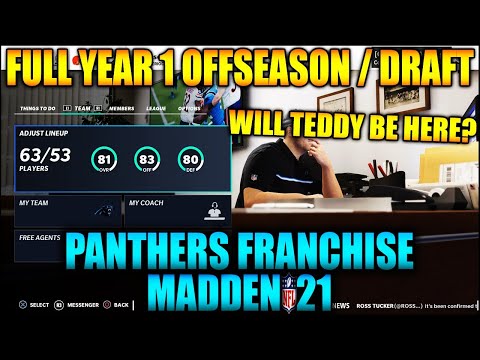 Madden 21 Panthers Franchise Mode | Full DRAFT And OffSeason In Year 1 | [Y1 offseason] - Ep 20