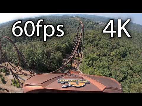 Wildfire front seat on-ride 4K POV @60fps Silver Dollar City