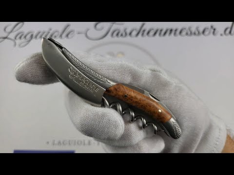 Laguiole en Aubrac Kellnermesser - Verzierte Backen - Wacholder