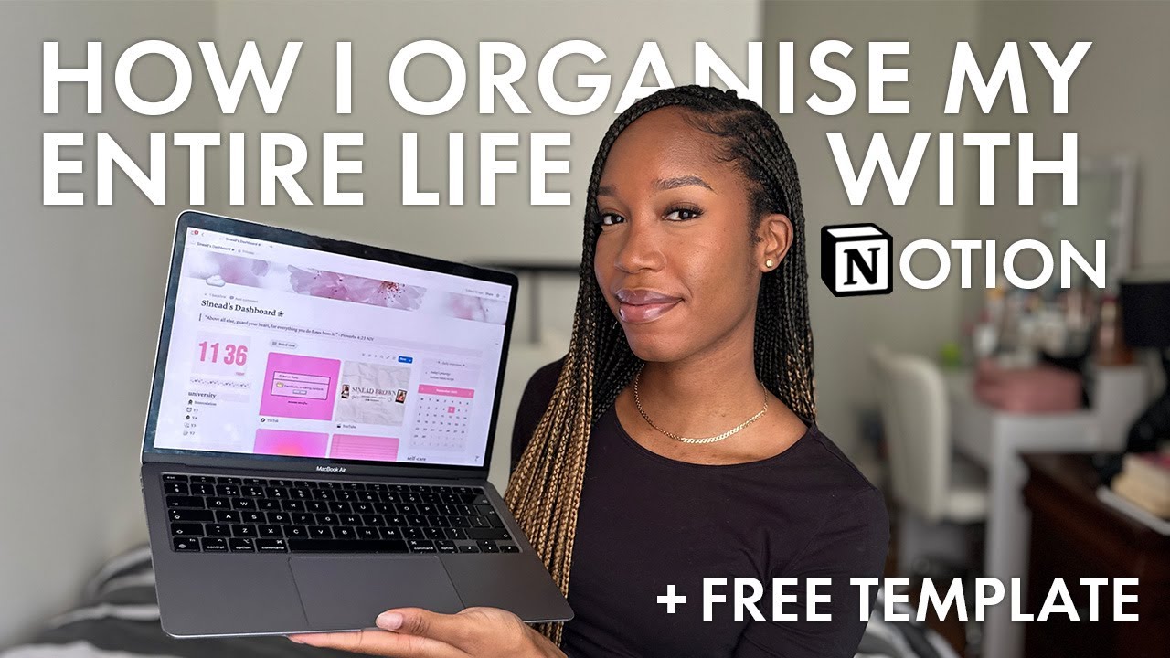 How I stay organised with Notion (free template included) | Tips for aesthetic Notion pages👩🏽‍💻