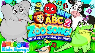Alphabet Zoo Song! ABC Animal Sounds - Can You Say Alligator? | #AwesomeKidsSongs