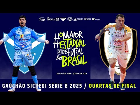 GAÚCHÃO DA SÉRIE B 2025 QUARTAS DE FINAL JOGO DA VOLTA – VÉLEZ CAMAQUÃ X SOBERANO FUTSAL (01/11/25)