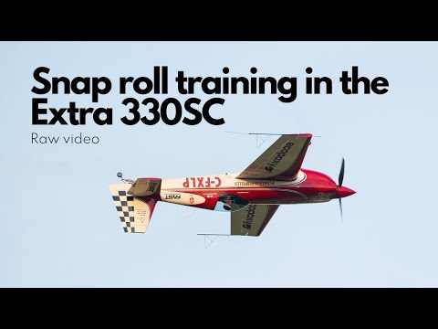 Snap Roll training exercise in the Extra 330SC (raw video)