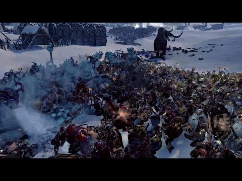Kraka Drak Dwarfs vs Norsca warhammer 2 cinematic battle