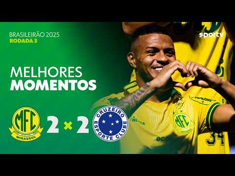 Gols e lances de Mirassol x Cruzeiro