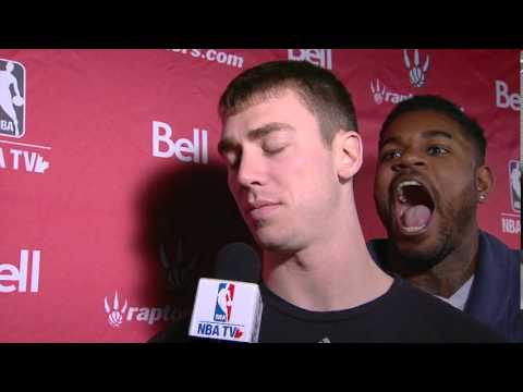 Amir Johnson Videobombs Tyler Hansbrough