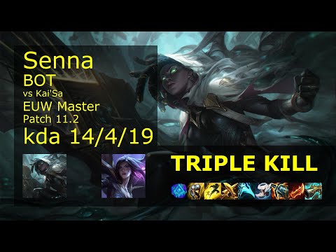 Senna ADC & Leona vs Kai'Sa & Alistar - EUW Master 14/4/19 Patch 11.2 Gameplay