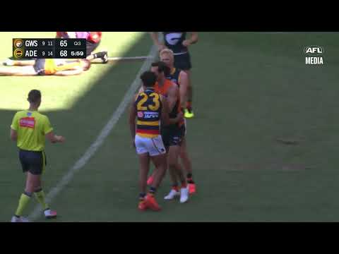 Shane McAdam bumps Jacob Wehr