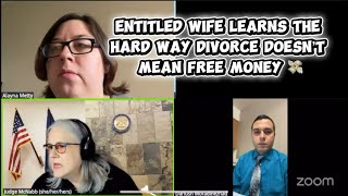 Entitled Wife Learns The Hard Way Divorce Doesn’t Mean Free Money 💸 #familycourtplaylist