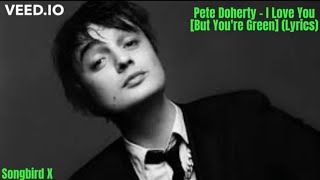 Pete Doherty - I Love You [But You&#39;re Green] (Lyrics)