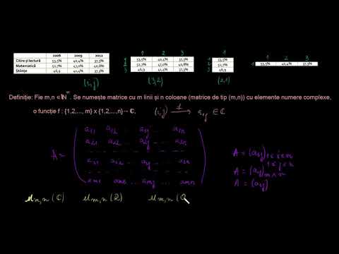 Tabel matriceal. Matrice. Mulțimi de matrice | Lectii-Virtuale.ro