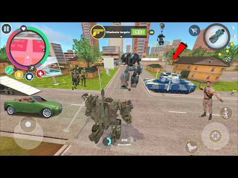 Rope Hero Vice Town (Transformer Tank Robot Fight Giant Robot Car Police)  - Android Gameplay HD