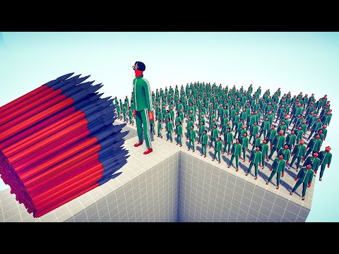 SQUID GAME PLAYERS AND STAFF vs EVERY GOD - Totally Accurate Battle Simulator TABS