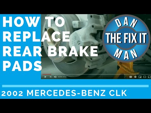 2002 MERCEDES BENZ CLK 430 REAR BRAKE PAD REPLACEMENT - DIY