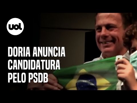 Doria confirma que será candidato à Presidência pelo PSDB; veja anúncio