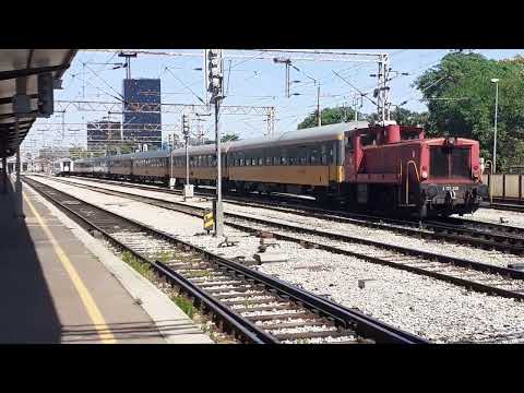 RegioJet 1221 - 15 Postavljanje RJ Split(8vagona) na odlazni kolosijek.