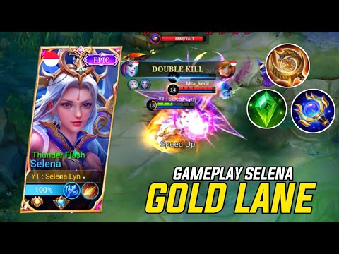 GAMEPLAY SELENA GOLD LANE VS HANABI ESTES BUILD TOP GLOBAL SELENA | MLBB