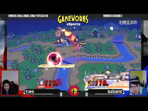 X (Sonic, Cloud) Vs. HLG|Kaotic (Falcon, Sheik) - WR3
