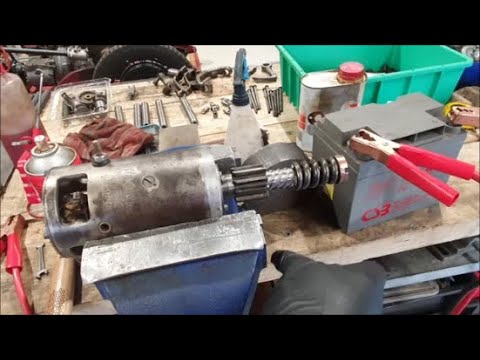 Pre war car - starter running and nickel plating