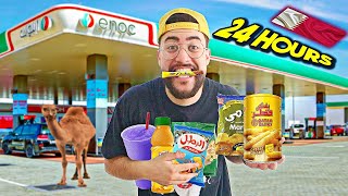 Eating ONLY Gas Station Food in QATAR for 24 HOURS!! (Best Petrol Station Foods)