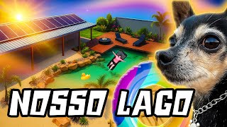 NOSSO LAGO FICOU PRONTO! 😍✨ TOUR COMPLETO PELO OÁSIS!