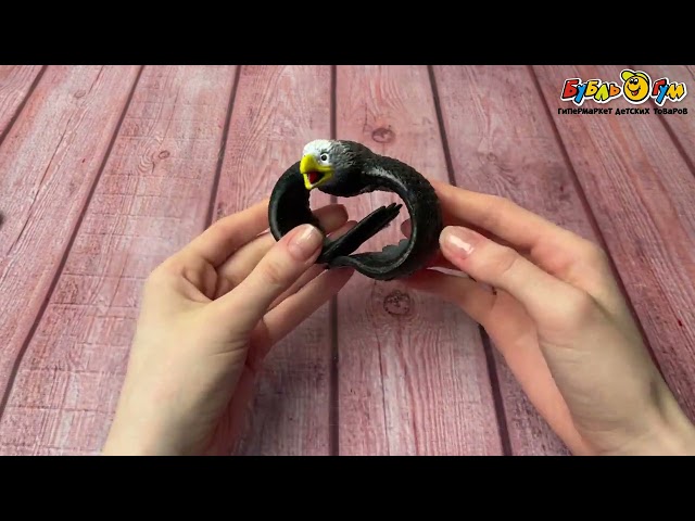 Слэп-браслет резиновый Орел черно-белый - видео