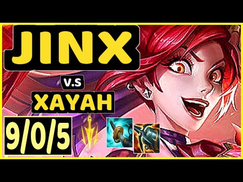 JINX vs XAYAH - 9/0/5 KDA BOTTOM ADC CHALLENGER GAMEPLAY - KR