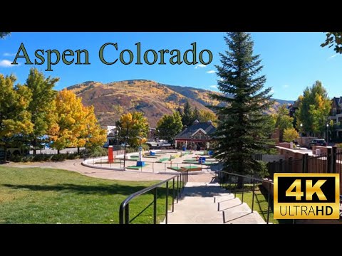 Aspen Colorado Walking tour Shops   4K
