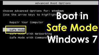 How to boot windows 7 in safe mode