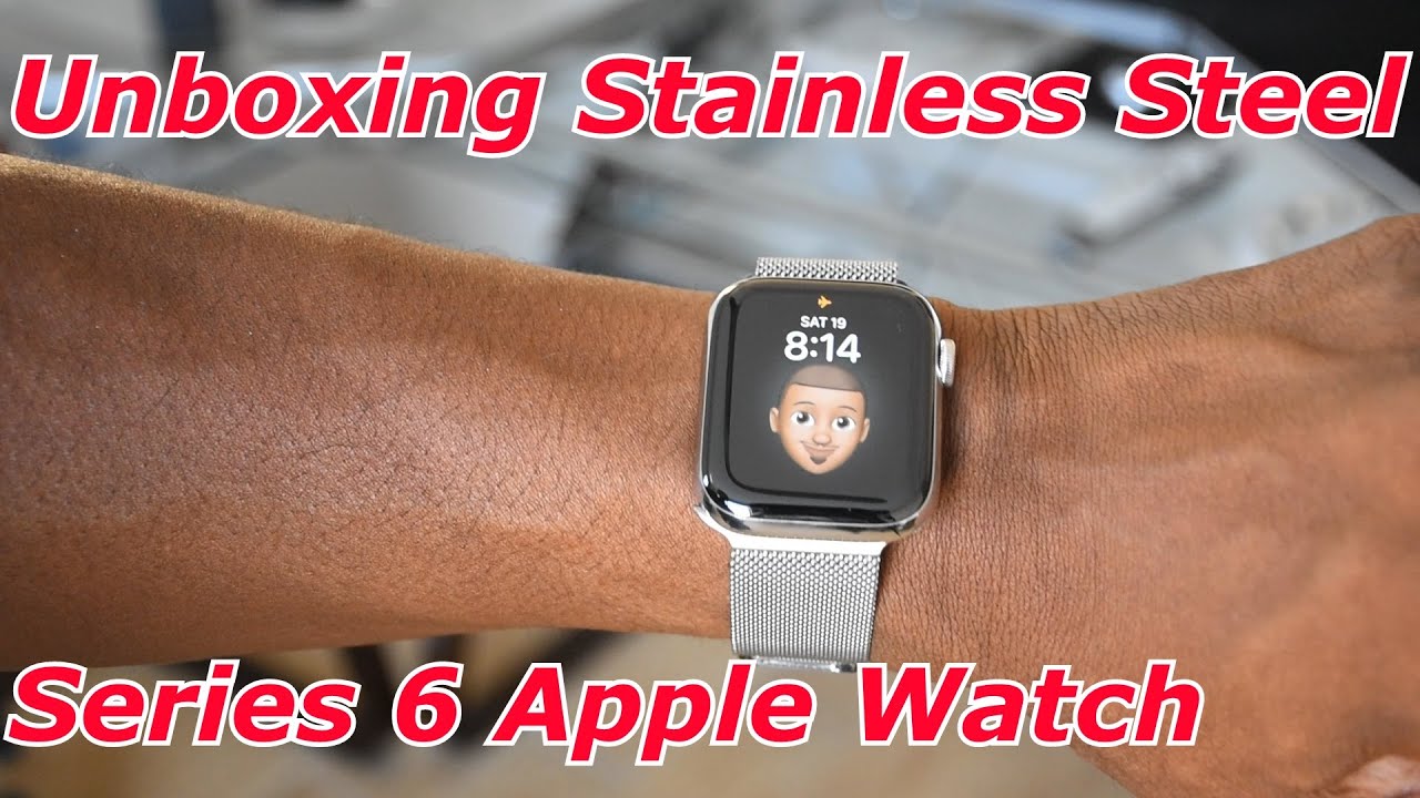 New Series 6 Stainless Steel 44mm Apple Watch With Milanese Band Unboxing