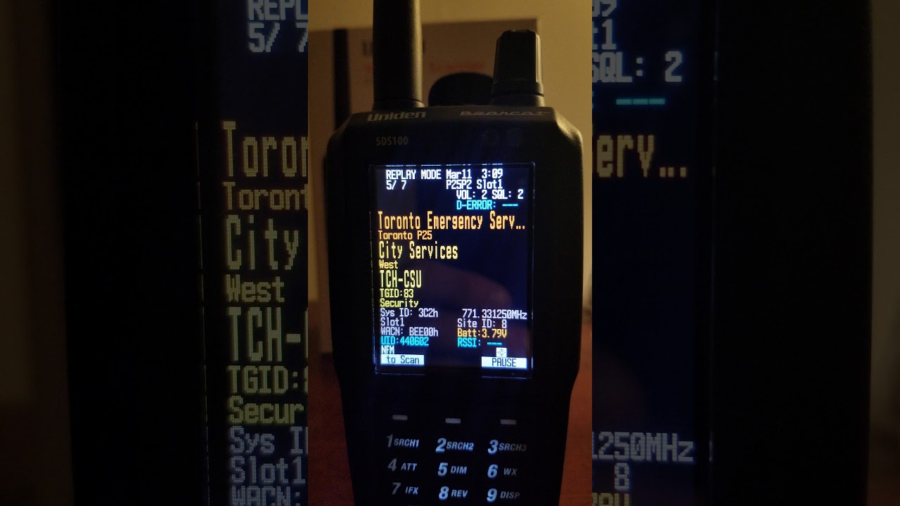 Uniden SDS100 P25 Phase II Encrypted Transmissions