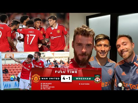 Man United vs Wrexham FC (4-1), Eriksen's free kick Goal!🔥Lisandro starts,Amad Telles scored,Ronaldo