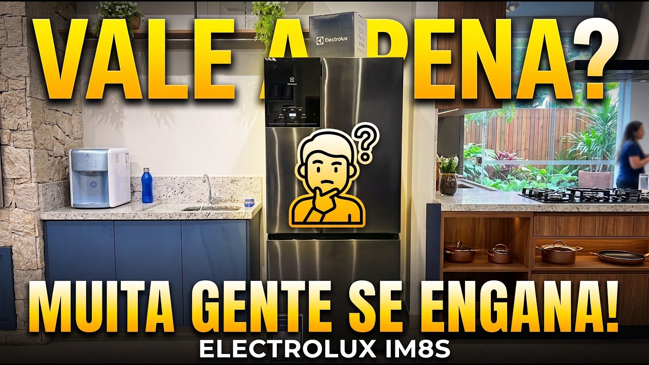 Miniatura da avaliação em vídeo de Geladeira Electrolux Frost Free Inverter 590L AutoSense 3 Portas Inox Look IM8S