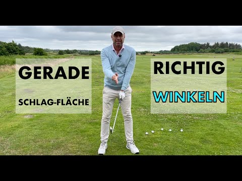 Schlagfläche während des gesamten Schwunges gerade halten