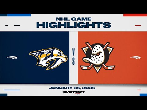 NHL Highlights | Predators vs. Ducks - January 25, 2025