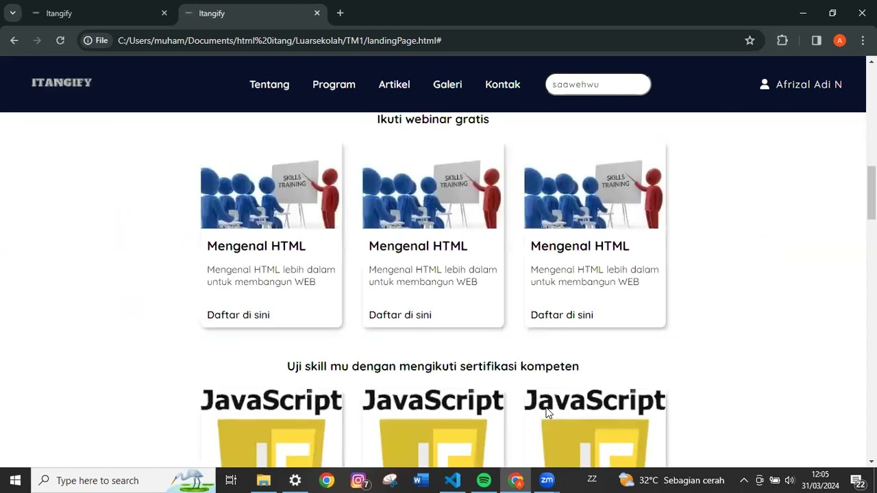 Web Development - Website Kursus Online - 2