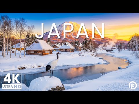Japan 4K UHD - Snowy Villages, Zen Temples & Peaceful Japanese Landscapes